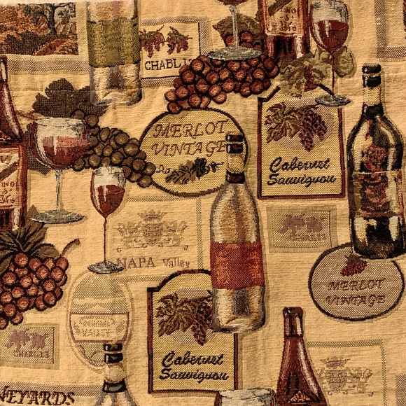 Custom Valance Curtains Wine Themed - Picture 4 of 7